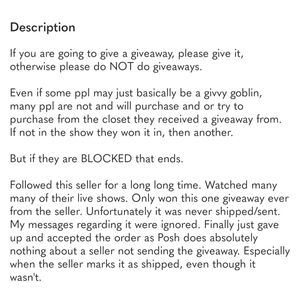 Giveaway Not Received